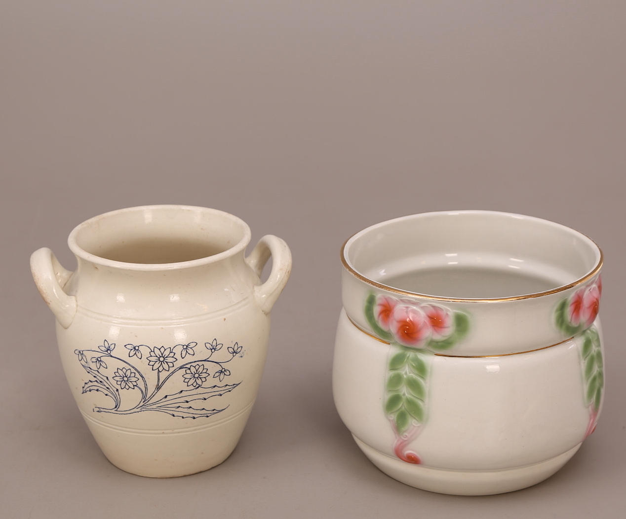 KRUKA med hänklar, blåvit + YTTERFODER.