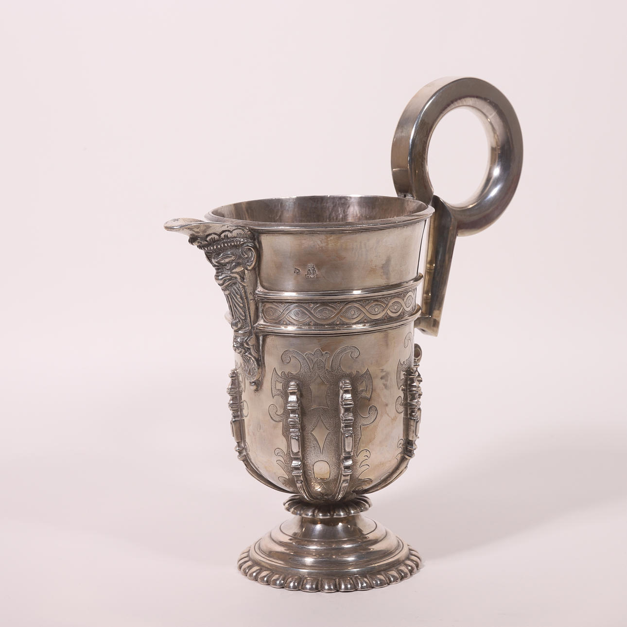 JARRO DE PICO ESPAÑOL SIGLO XIX. PLATA PUNZONADA.