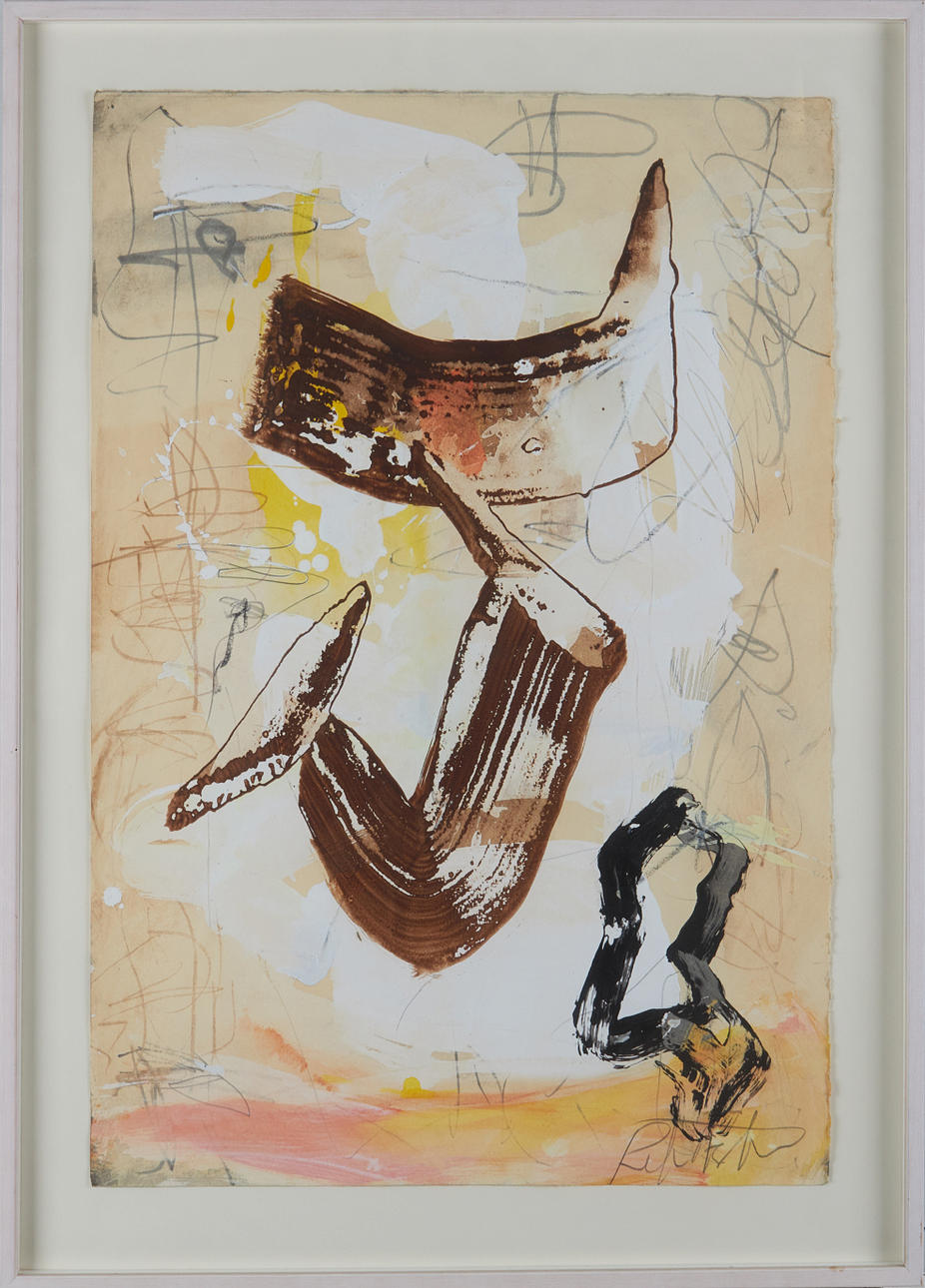 PETER ÅSTRÖM (1946). Composition, mixed media on paper, signed.