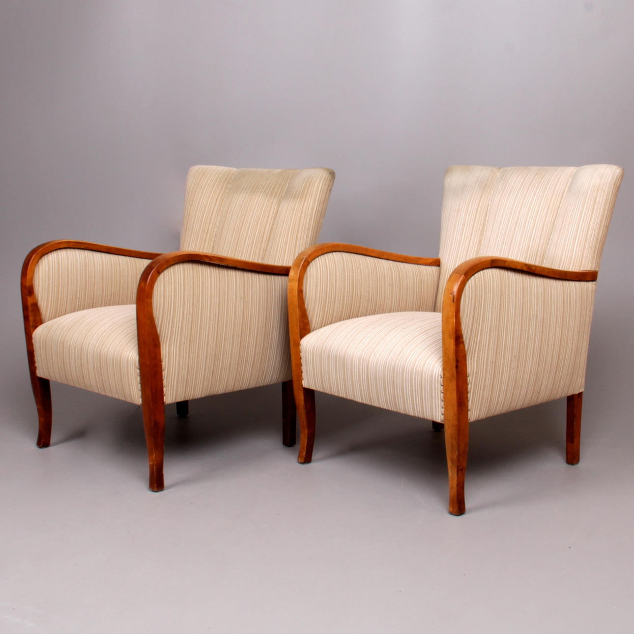 FÅTÖLJER, ett par, Art deco, 1900-talets första hälft.