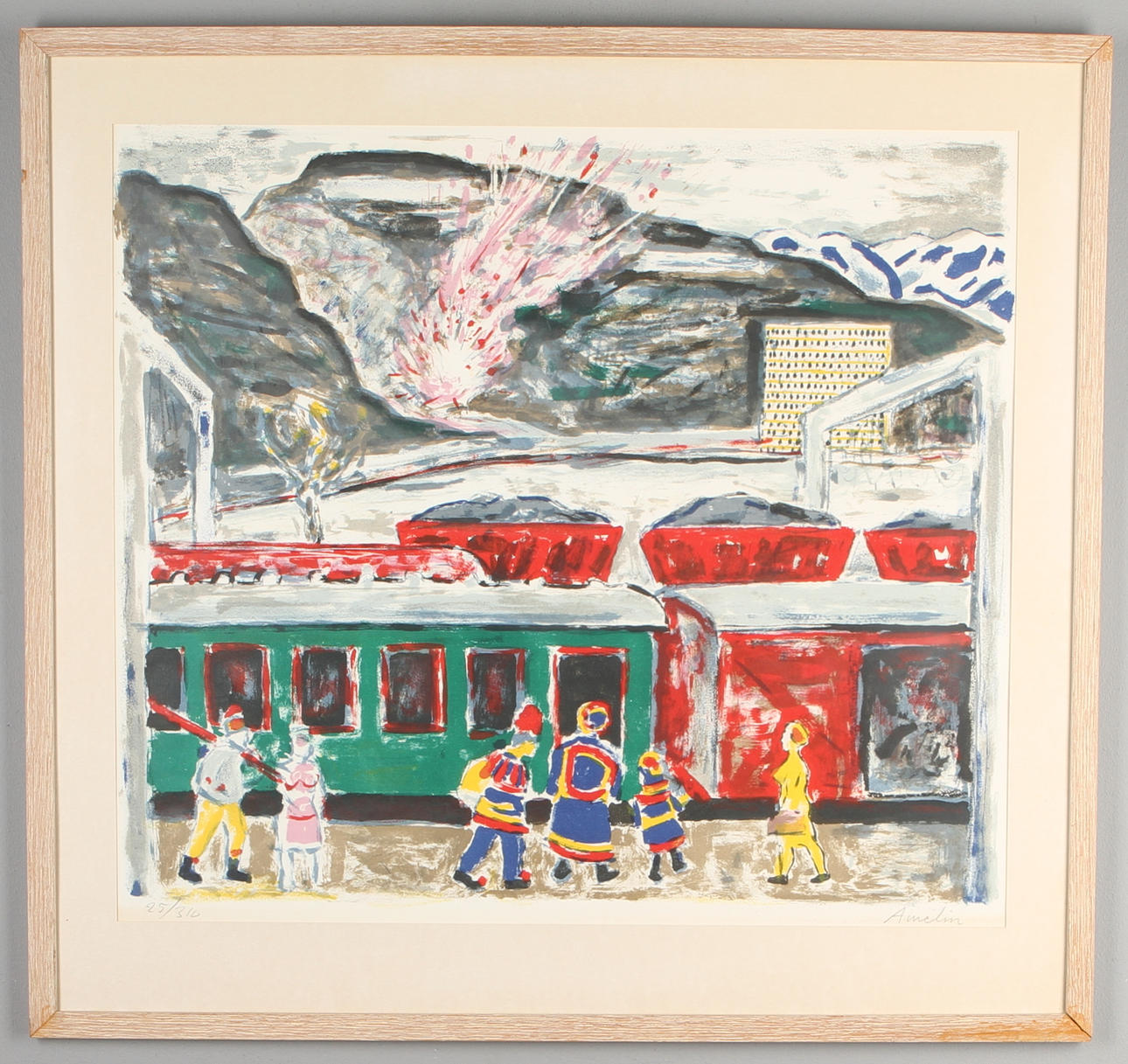 ALBIN AMELIN. Färglitografi, signerad samt numrerad 25/310.