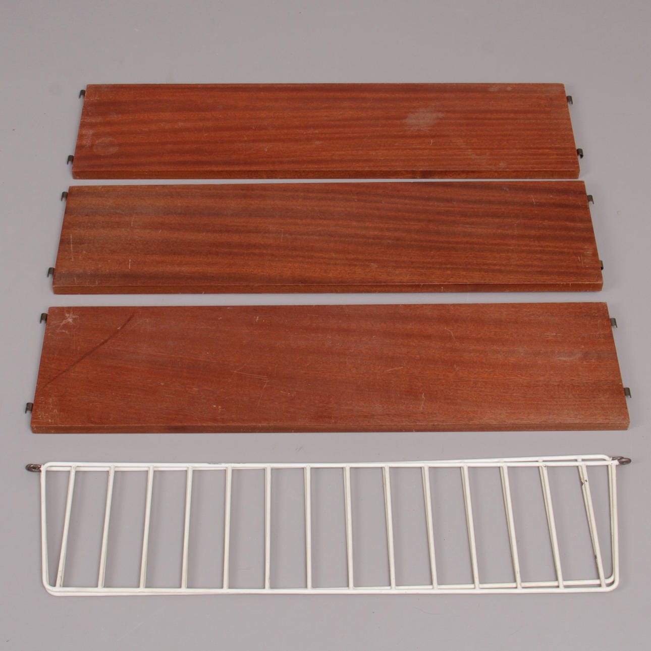 STRINGHYLLA, teak, tre hyllplan, 1960-tal.