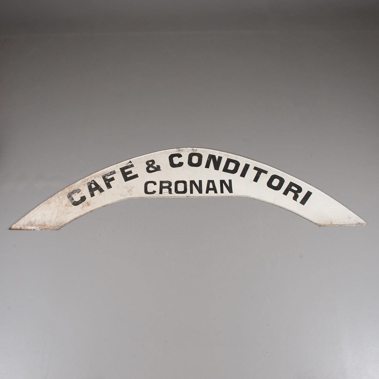 SKYLT PLÅT. CAFE CONDITORI CRONAN.