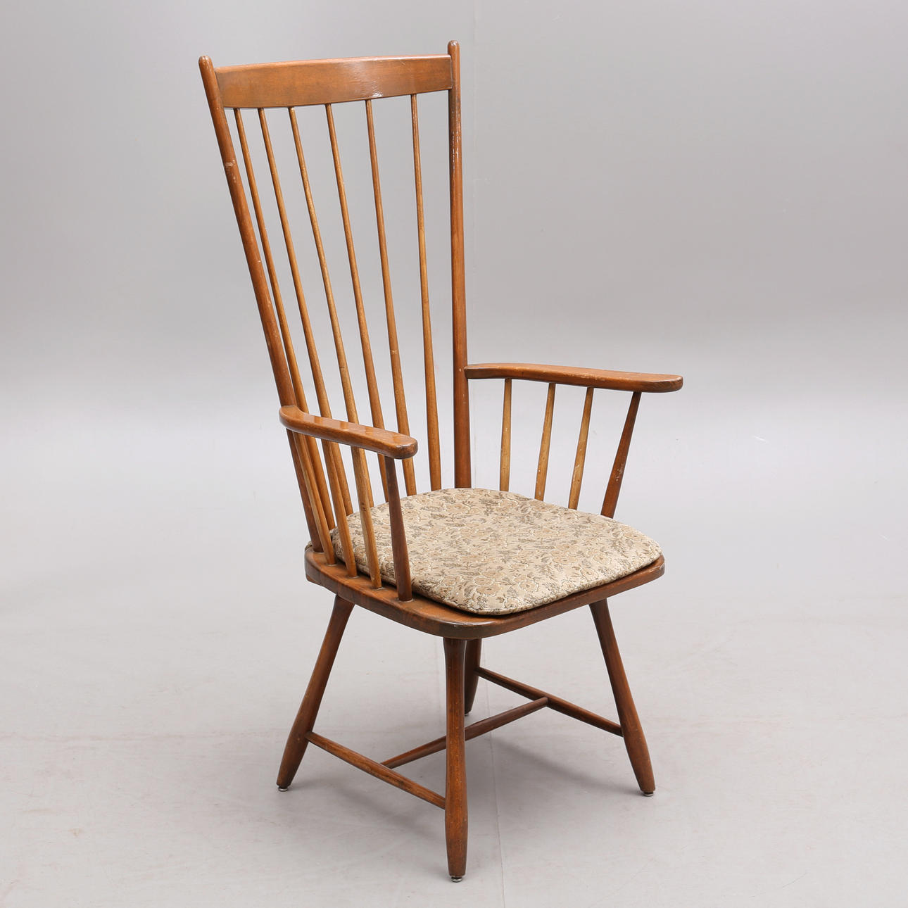 PINNSTOL MED HÖG RYGG, trä, 1900-tal.