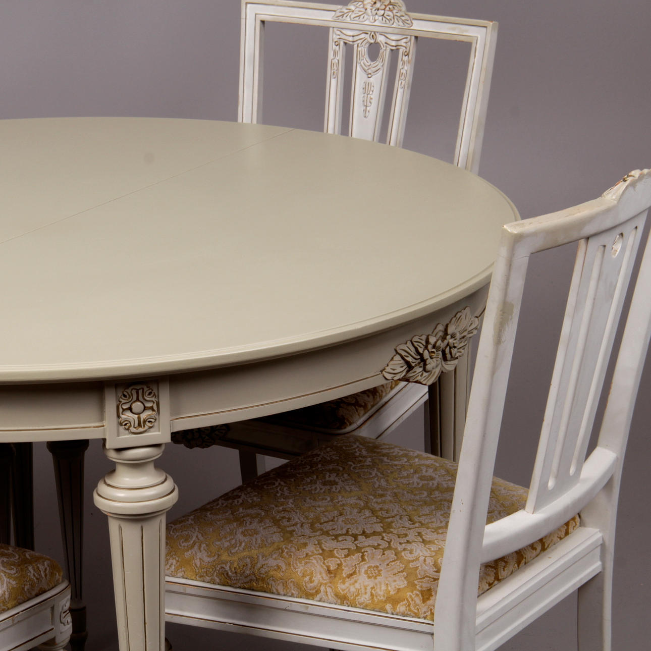 MATSALSGRUPP, 8 delar, Gustaviansk stil, Alsterbro möbeltillverkning, 1900-talets andra hälft.