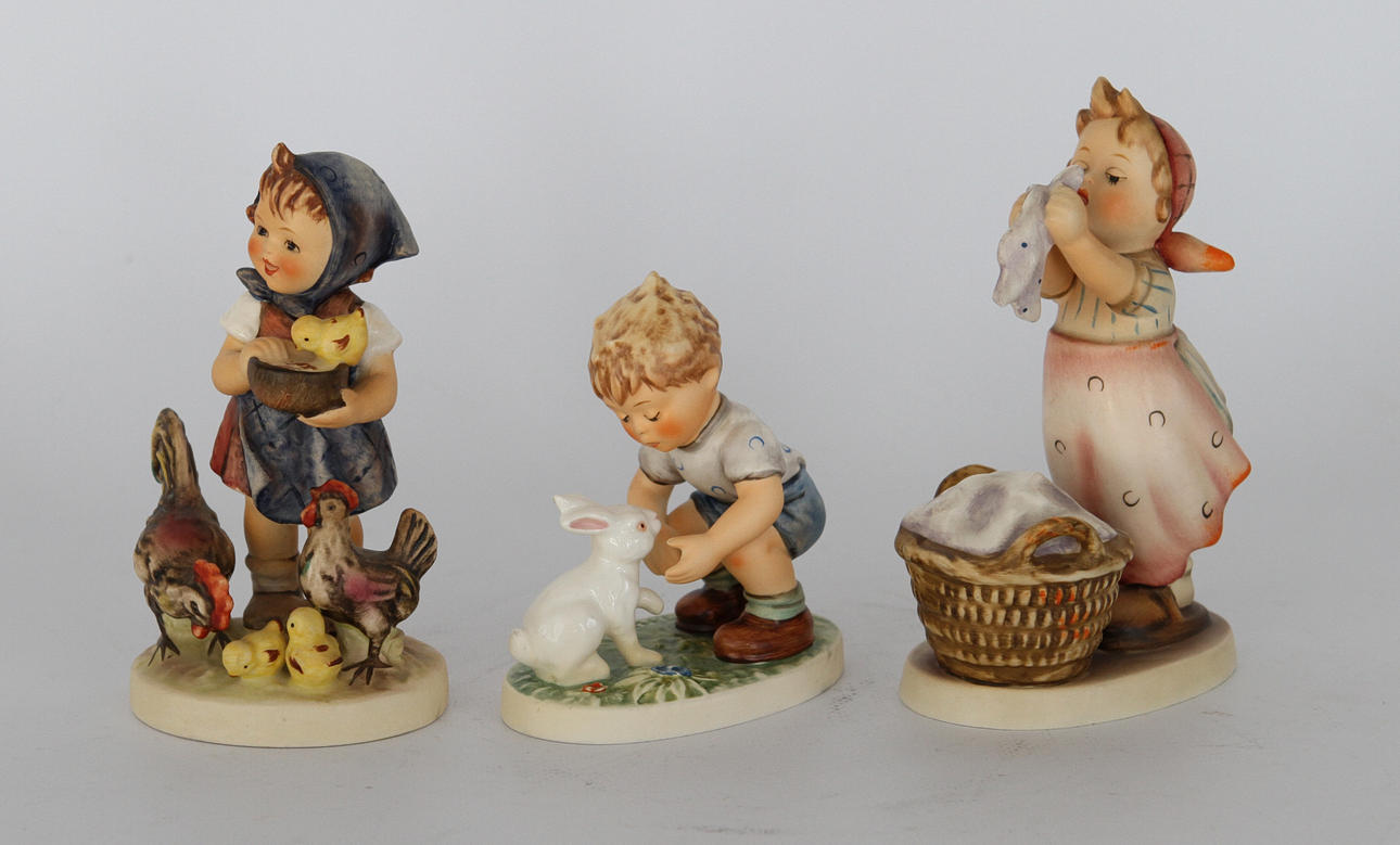 FIGURINER, 3 stycken, Goebel, Tyskland.