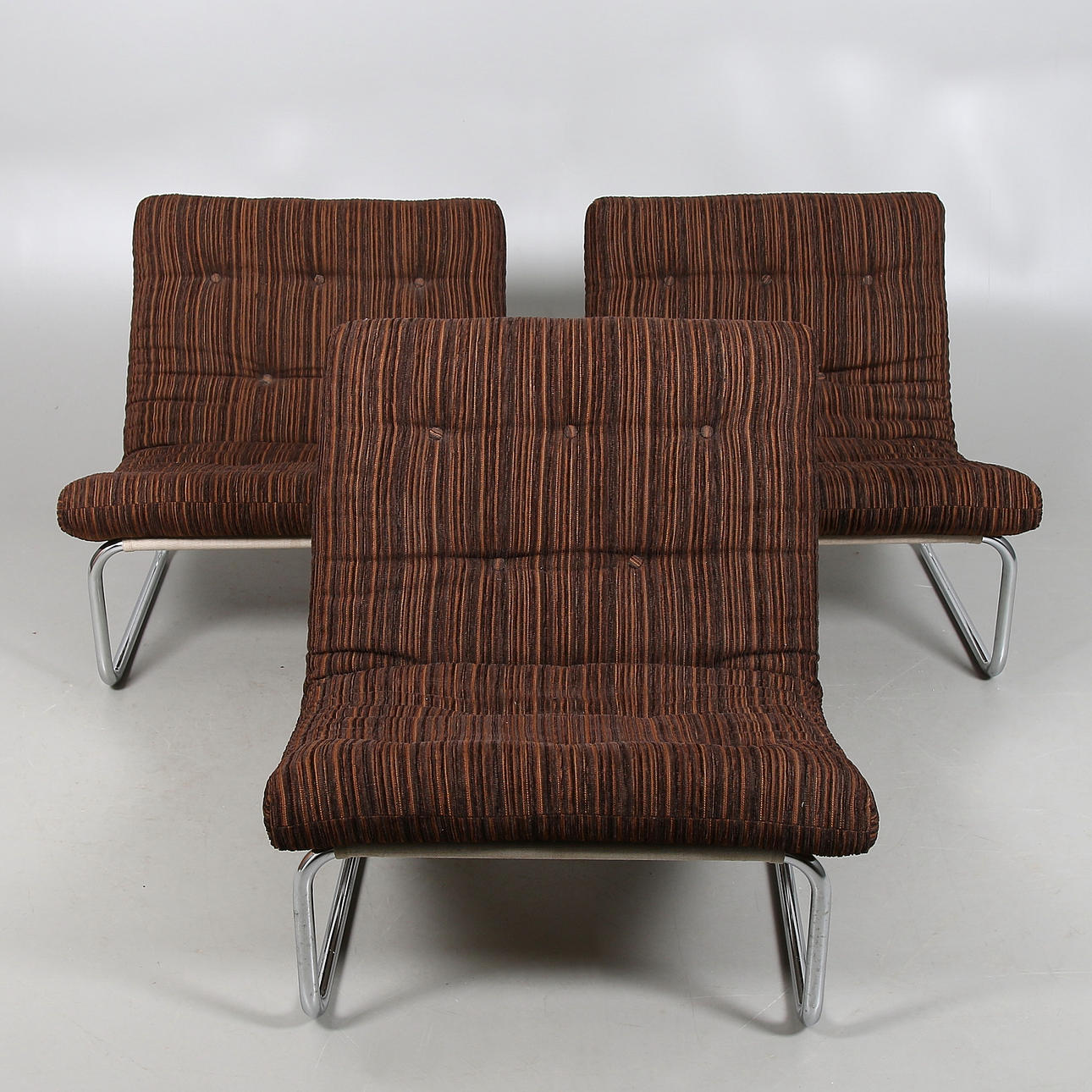FÅTÖLJER, 3 st. troligen IKEA 1970-tal.