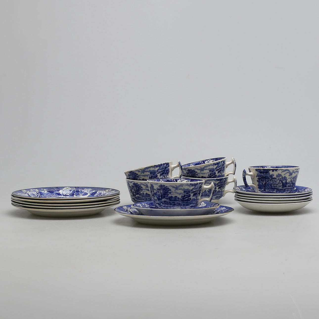 KAFFESERVISDELAR. 18 st Woods Ware, Enoch Woods English Scenary, England.