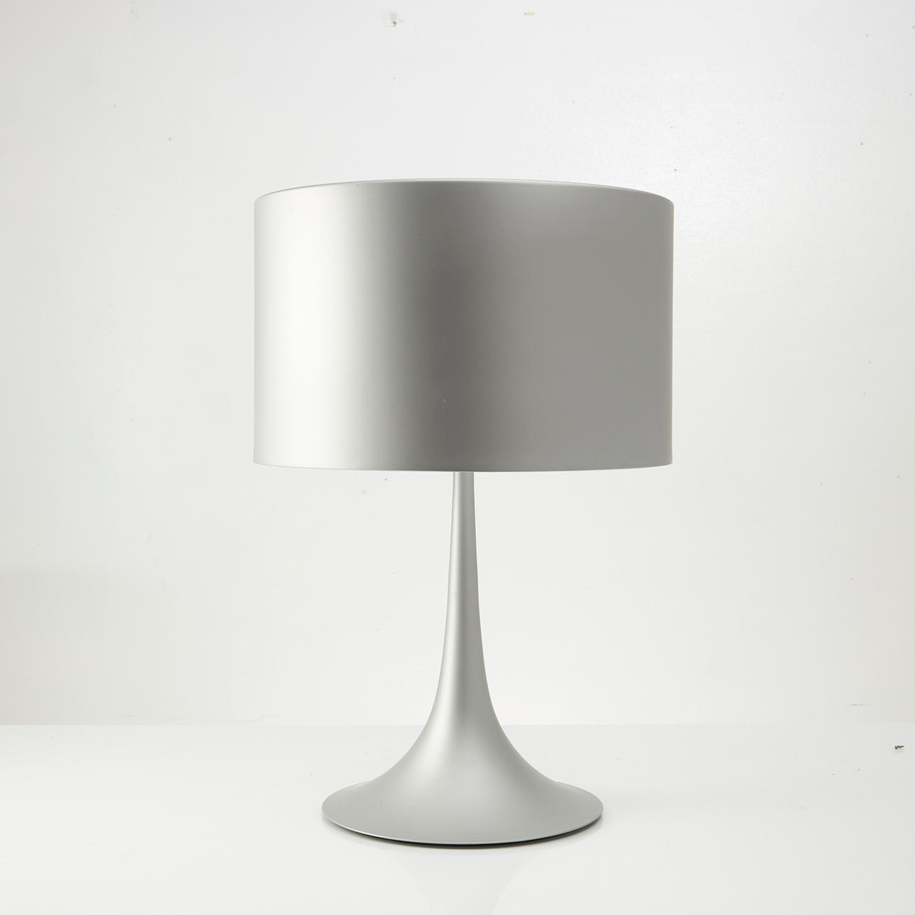 SEBASTIAN WRONG. Table lamp, "Spun Light T2", designed by Sebastian Wrong for FLOS, metal, glass labeled.