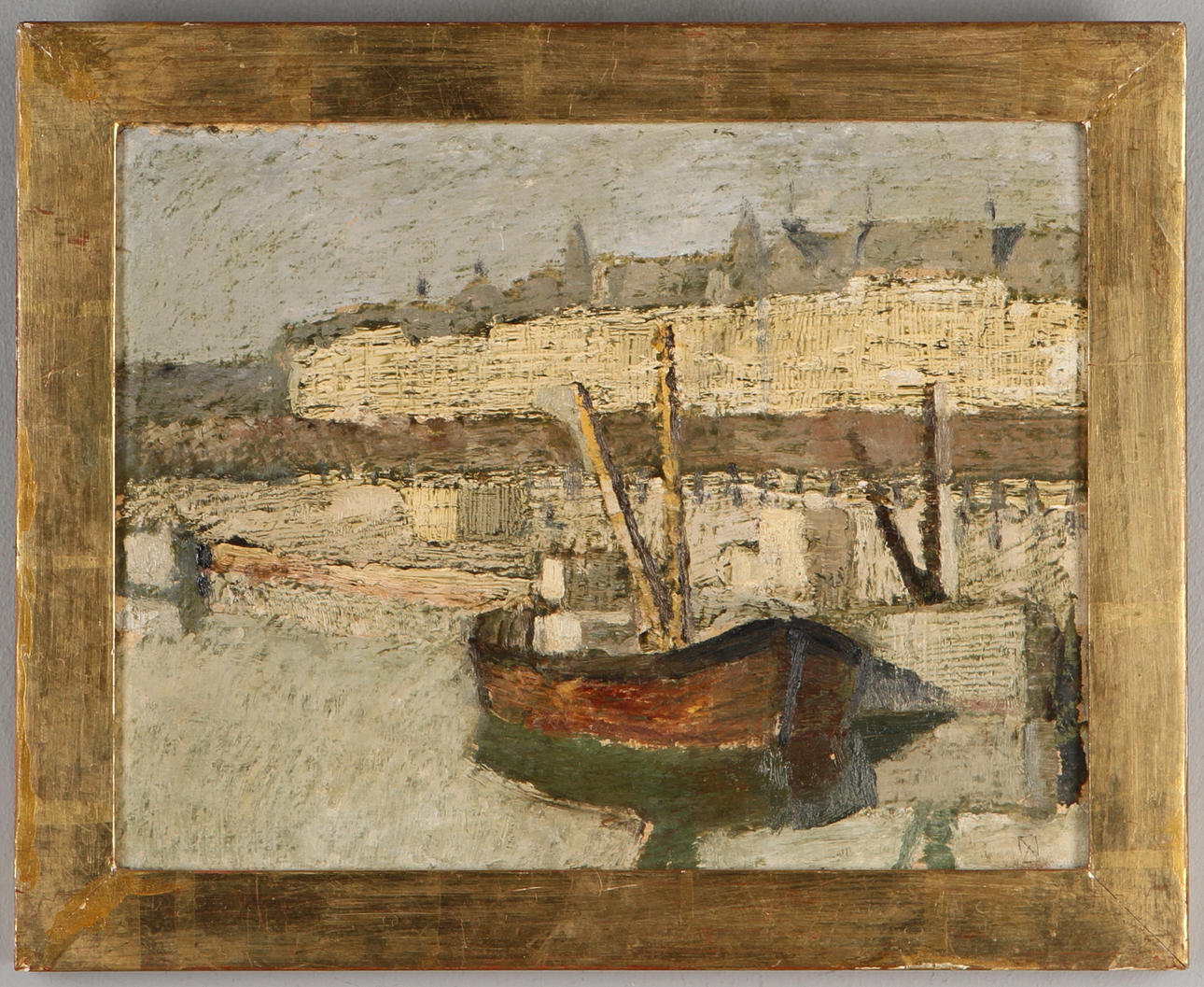 NILS ZETTERBERG. Stockholmsmotiv, olja på duk, signerad och daterad 1953 a tergo.