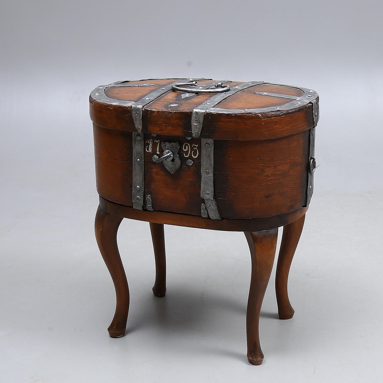 COFFIN on legs, marked EMS, dated 1793.