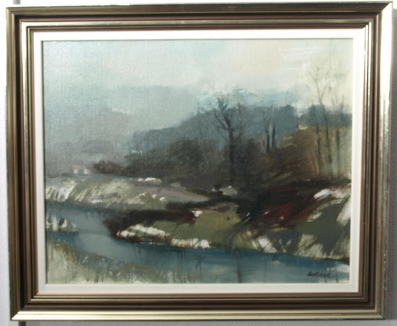 KURT LOSELL. Olja på duk, "Vattenspegel", signerad.