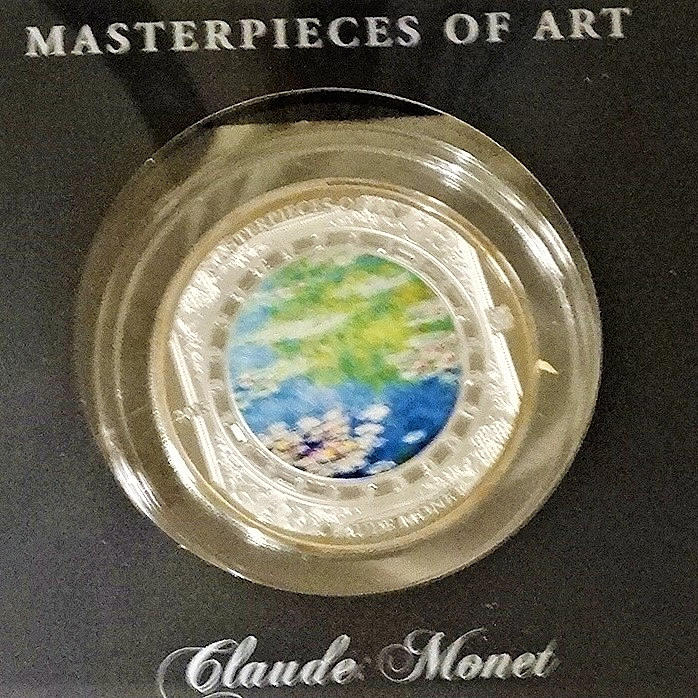 SILVER COIN, MASTERPIECES OF ART: CLAUDE MONET: WATER LILIES
