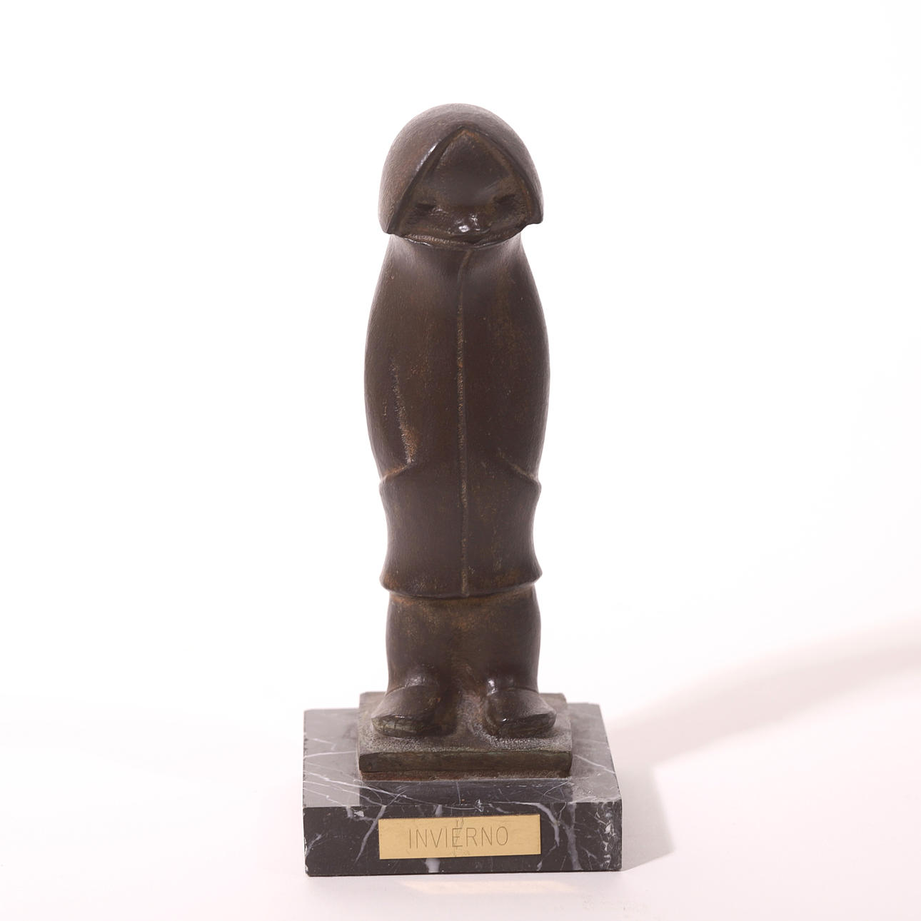 MARINO AMAYA. "INVIERNO", bronce sobre base de mármol.