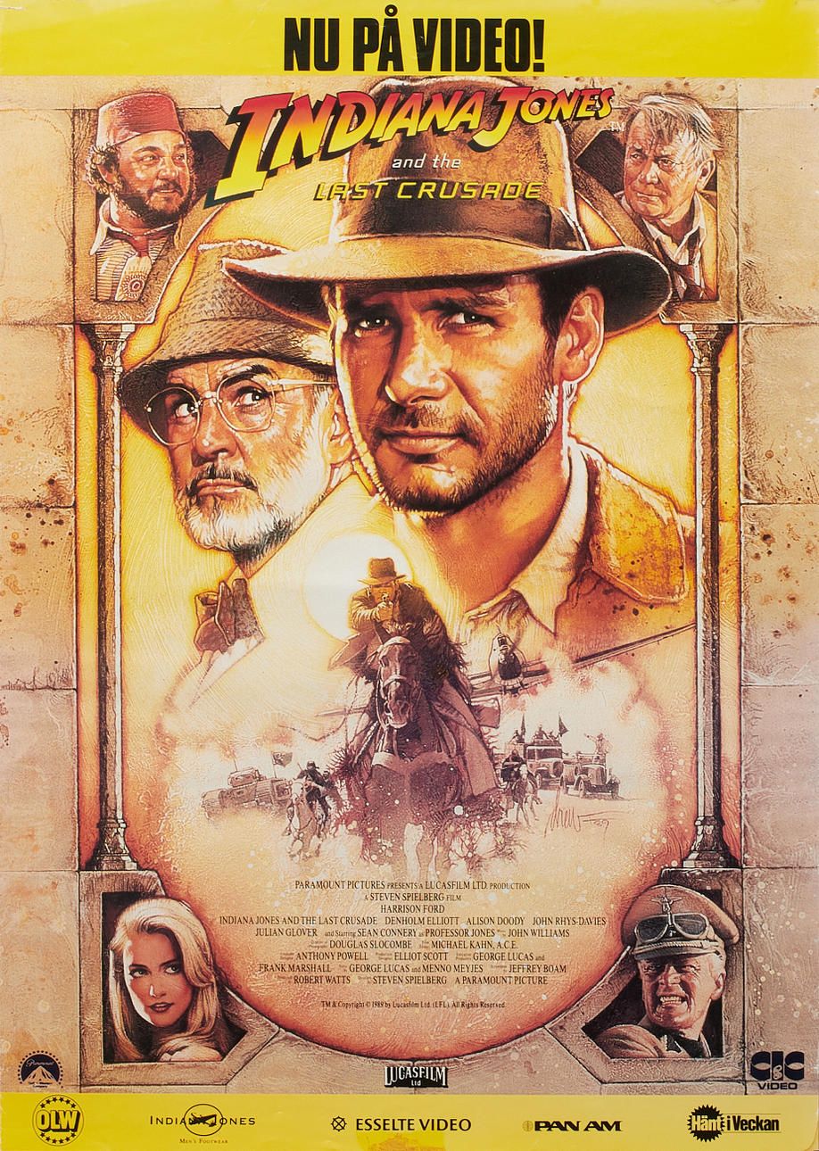INDIANA JONES y LA ÚLTIMA CRUZADA, póster de película, 1989