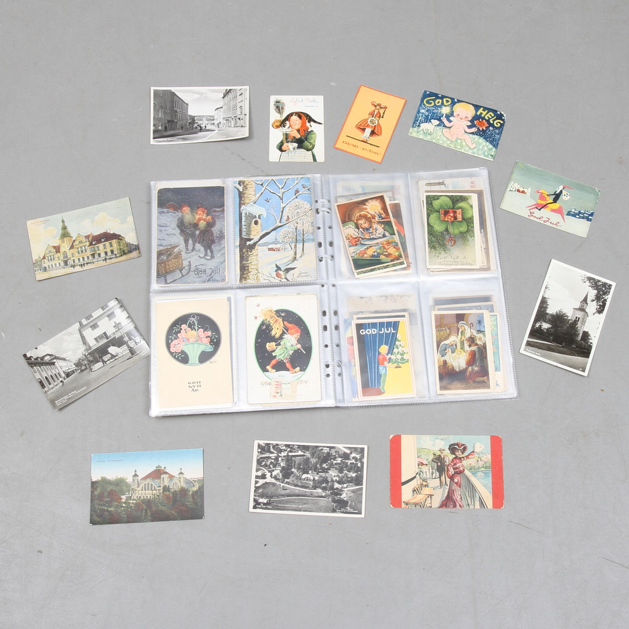 PARTI VYKORT, ca 220 st, Mestadels 1900-talets första hälft.