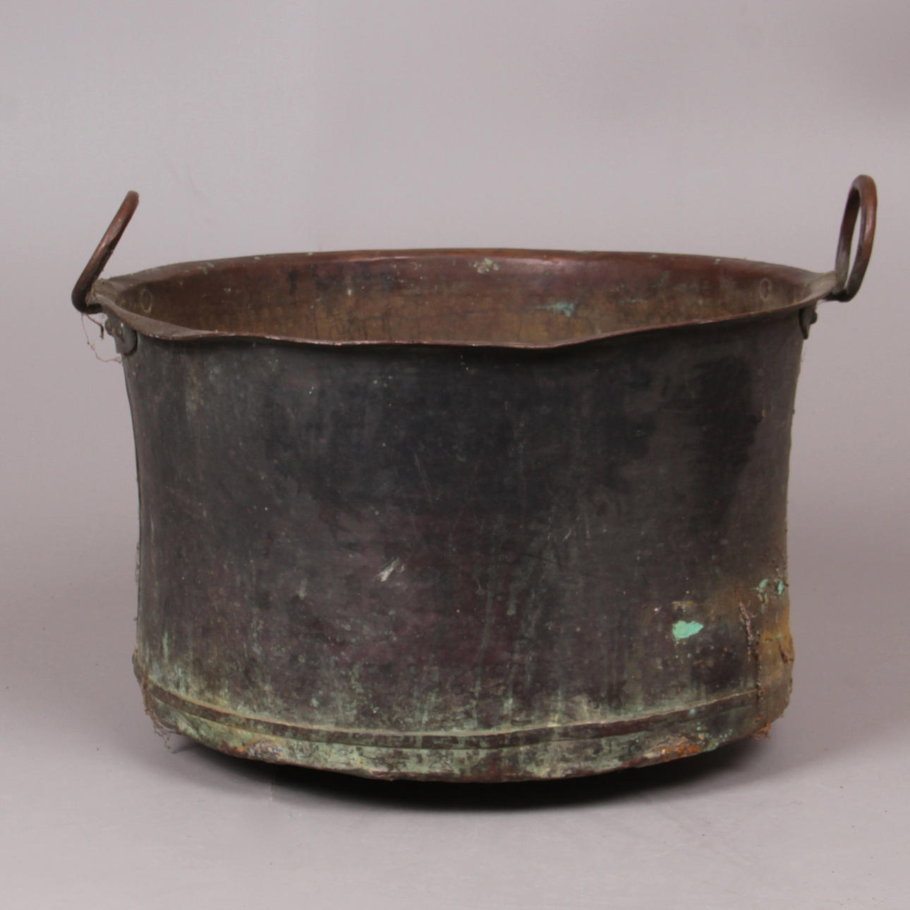 KOPPARBALJA, med handtag, 1800-tal.