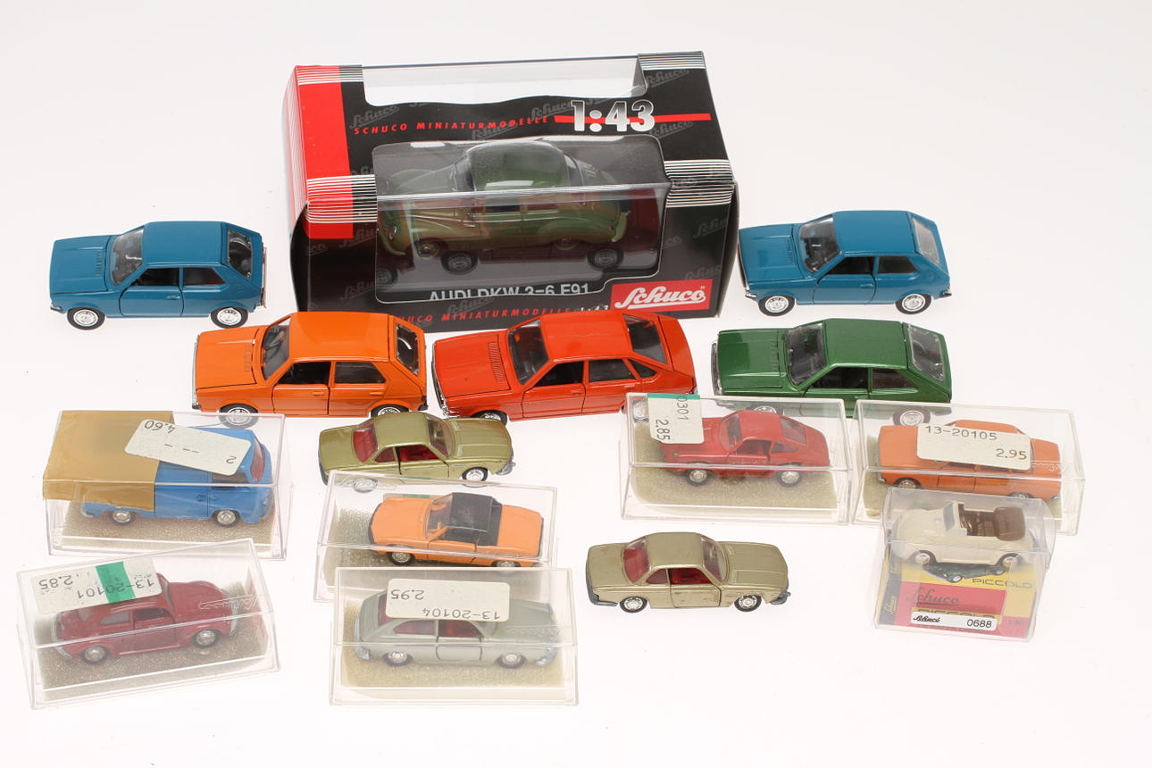 MODELLBILAR SCHUCO 15 stycken, delvis i originalkartonger.