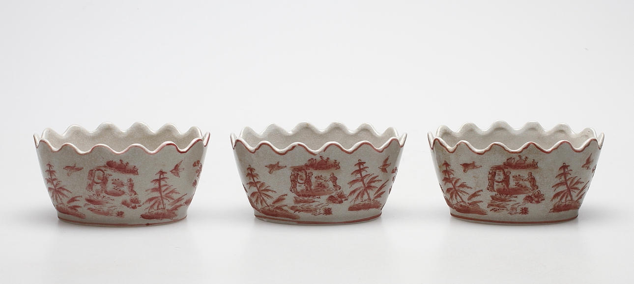 GLASSKÖLJARE, 3 st, keramik, Miljögården design, 1900/2000-tal.