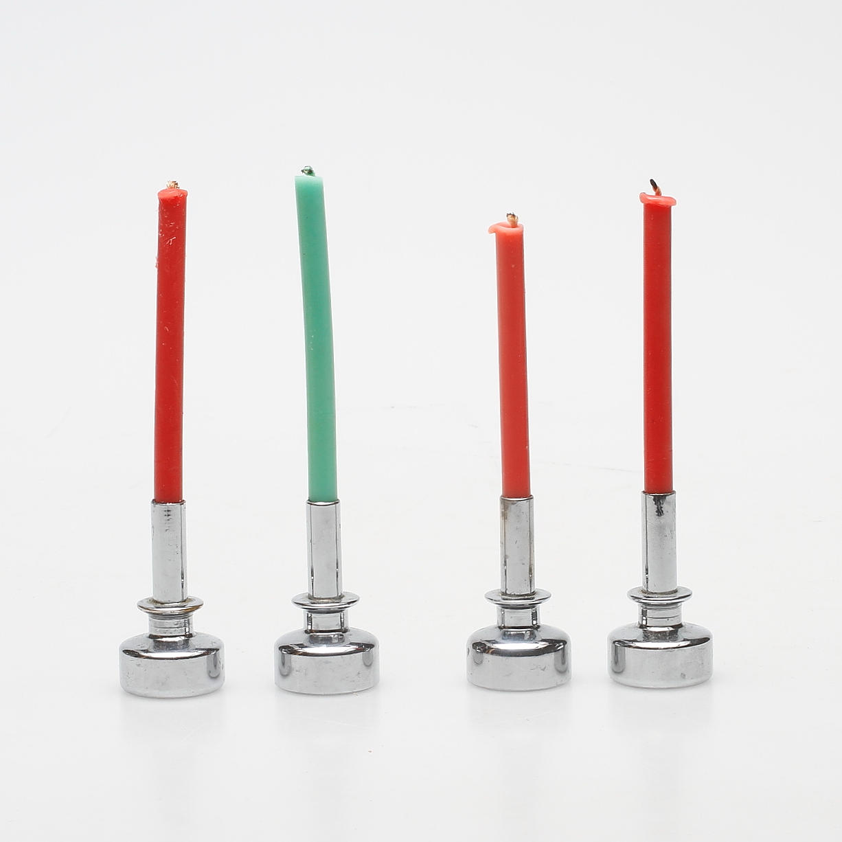 LJUSSTAKAR, 2 par, metall, "L 92", Hans Agne Jakonsson AB.