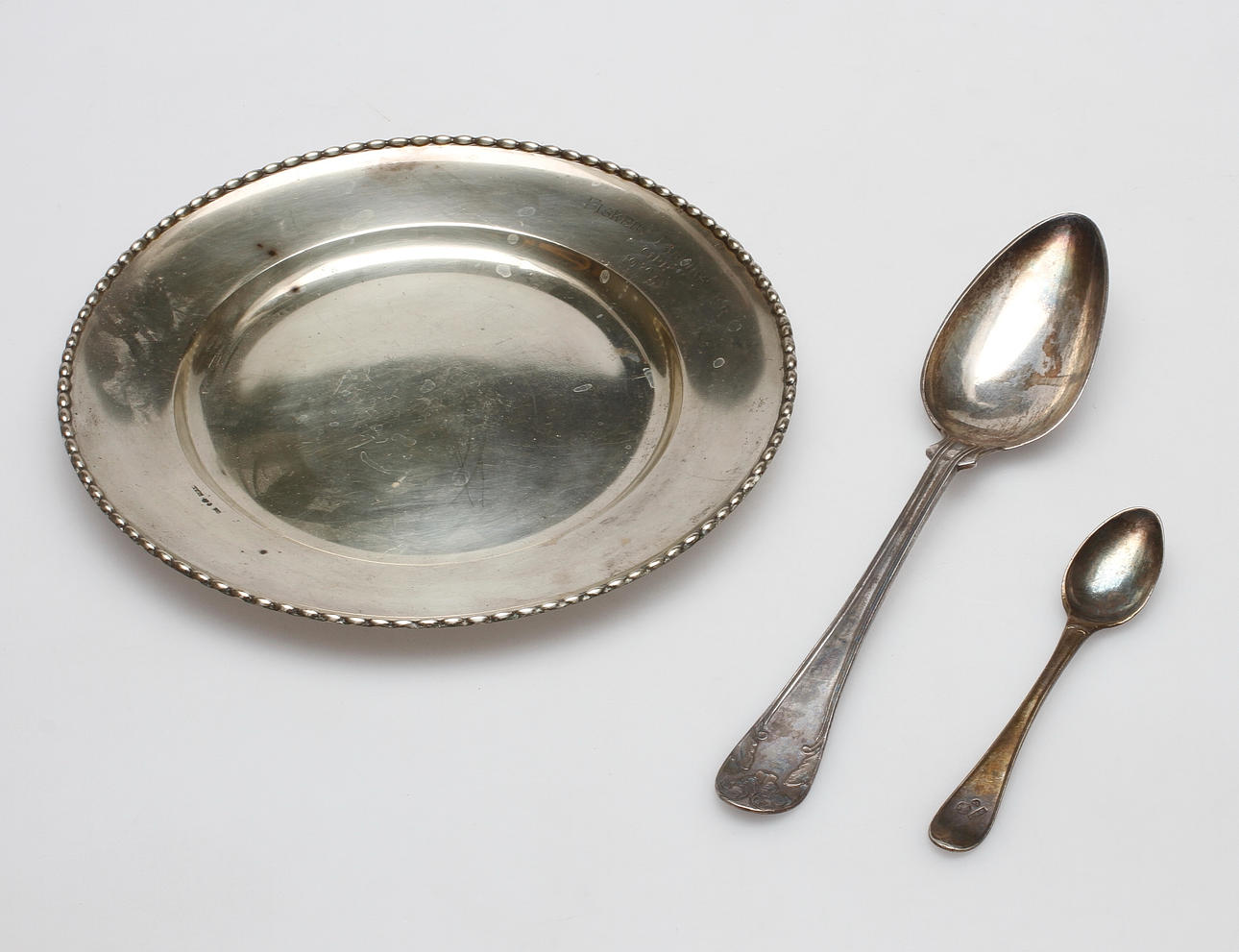 PARTI SILVER, 3 delar, Bla Frans holm, totalt 254 gram.