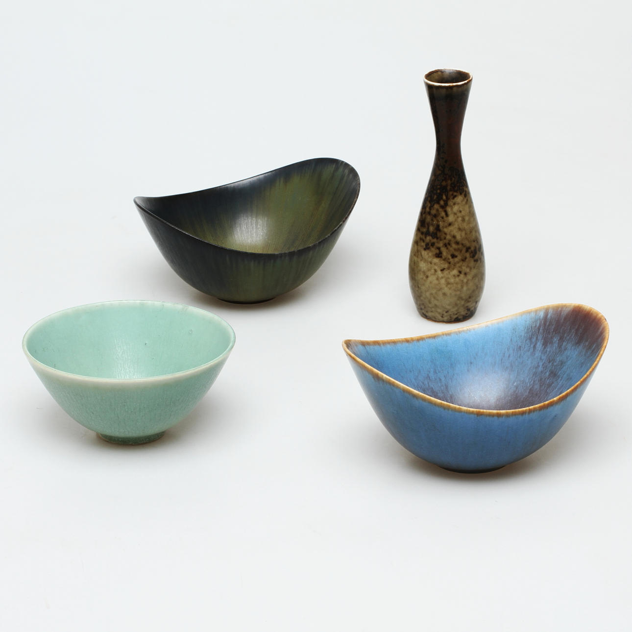 KERAMIK, 4 delar, stengods, Gunnar Nylund samt Carl Harry Stålhane, Rörstrand.