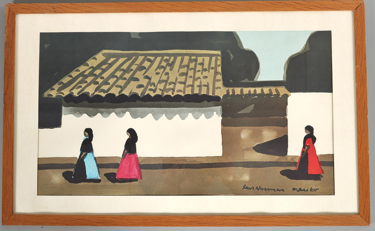 LARS NORRMAN. 1915-1979, tryck efter, "Mexiko".