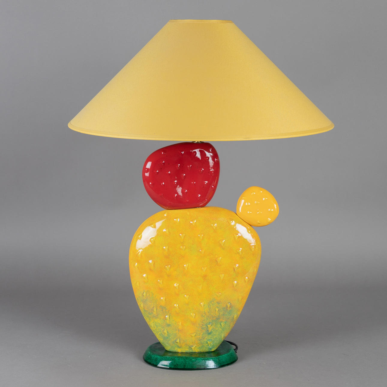 FRANCOIS CHATAIN. 'Cactus' ceramic table lamp.