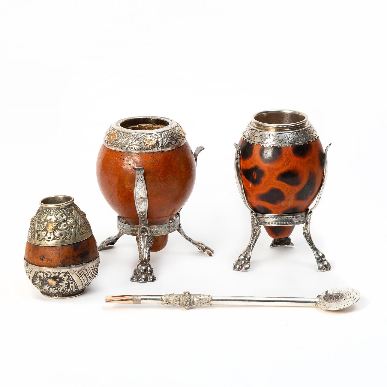 KRUS, 2 stk, BEHOLDER og SKE, sølv, Argentina.