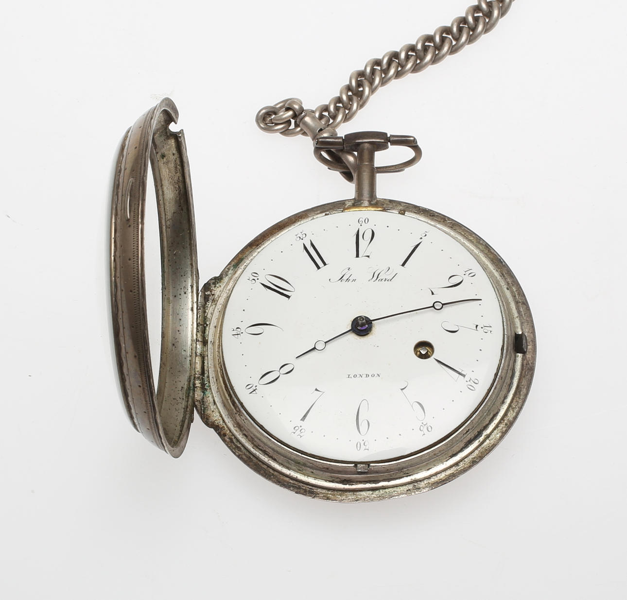 SPINDELUR, John Ward, London, 17/1800-tal. Silver.