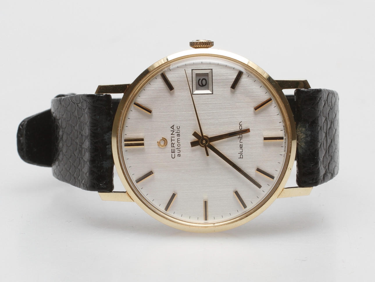 HERRARMBANDSUR, Certina, blue ribbon, 14k guld, Automatic, 1970-tal.