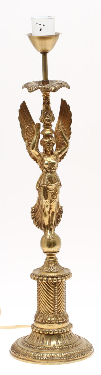 BORDSLAMPA, mässing, empirestil, 1900-tal.