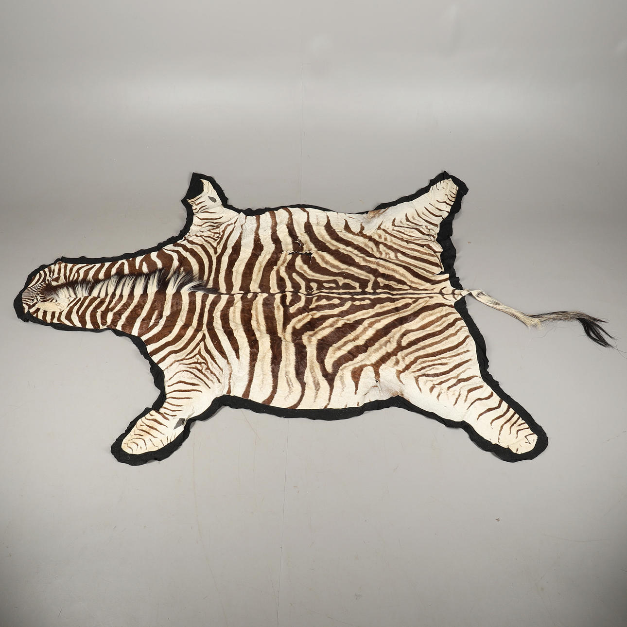 ZEBRA SKIN RUG.