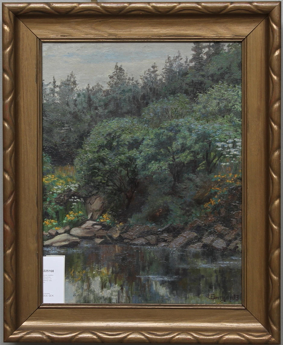 ALMA EKBERG. Olja på duk, signerad och daterad 1903.