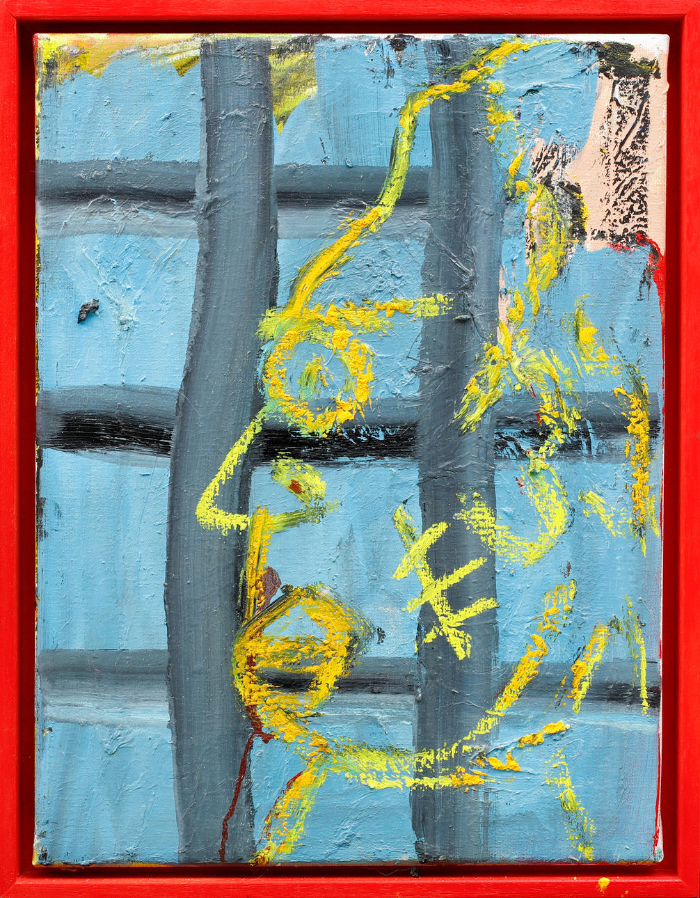 MARTIN LUKAC. Composition with figure, oil on canvas, signed and dated 2018 on verso.