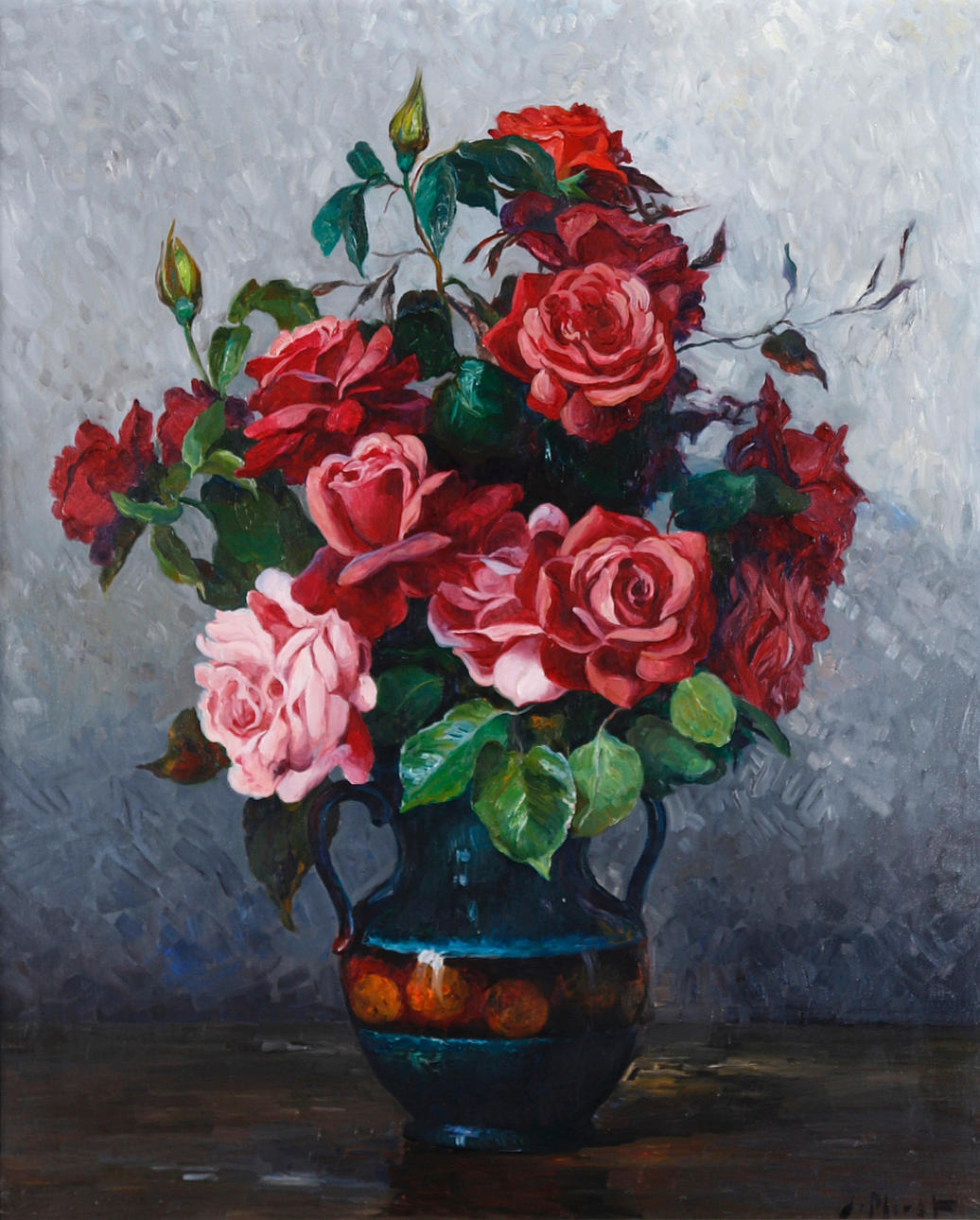 JOSEP MIRET VASALLO. Bukett rosor.