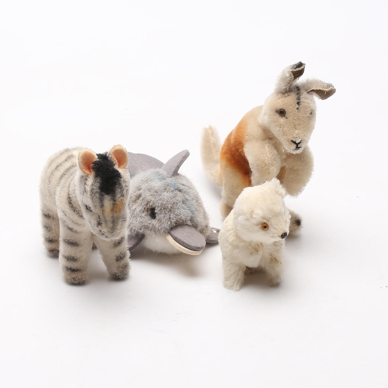 SOFTWARE ANIMALS, 4 pcs, including Steiff, Germany.