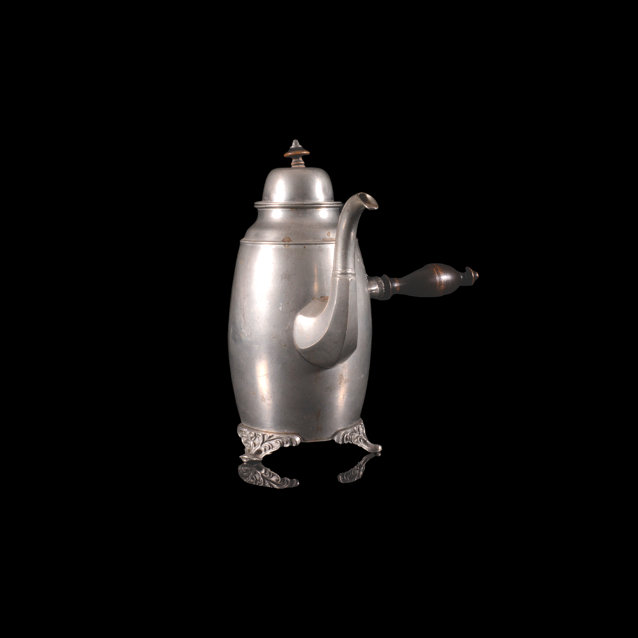 COFFEE JUG, tin, ca 1800.
