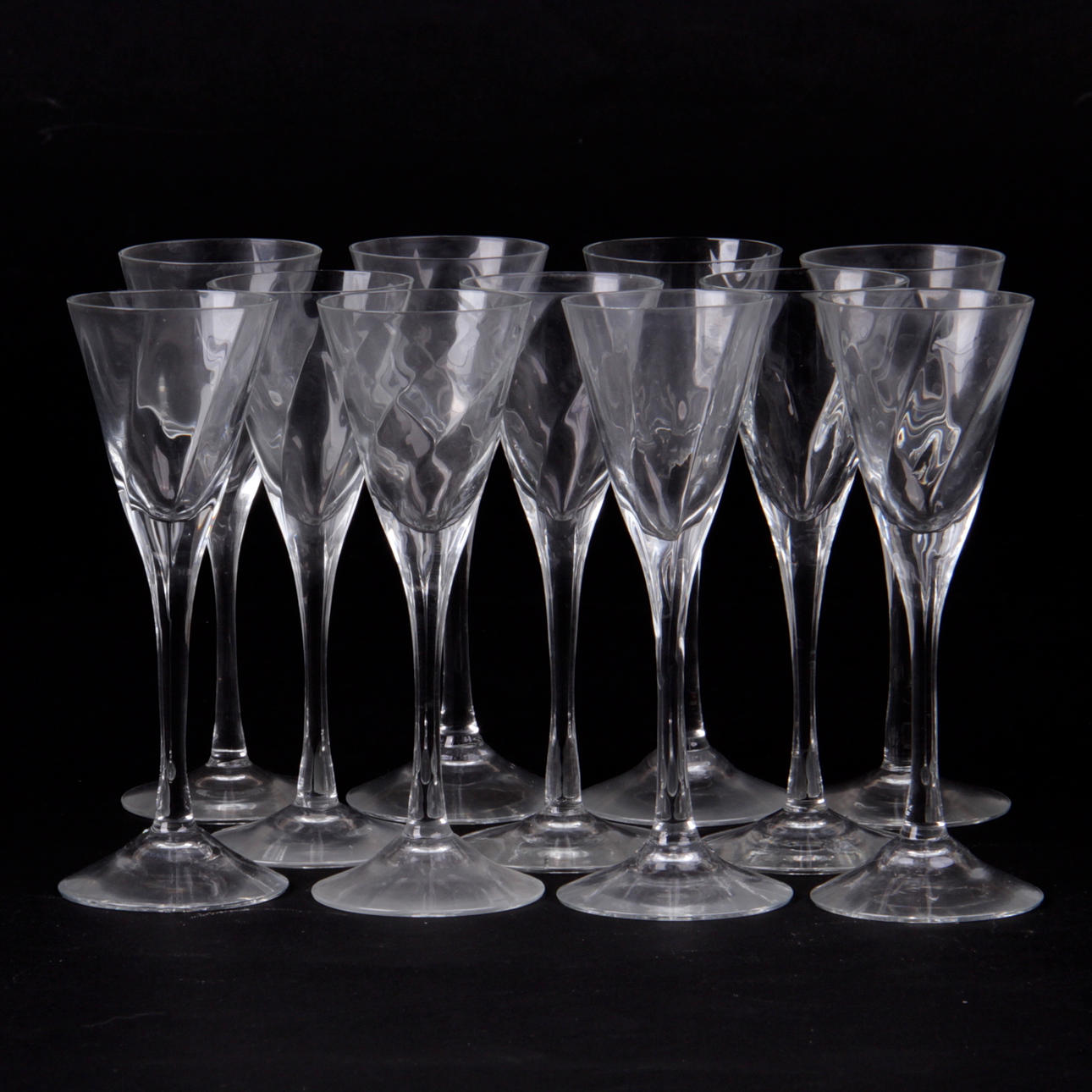 SNAPSGLAS, 11 st. "Chateau", Bertil Vallien, Kosta Boda.