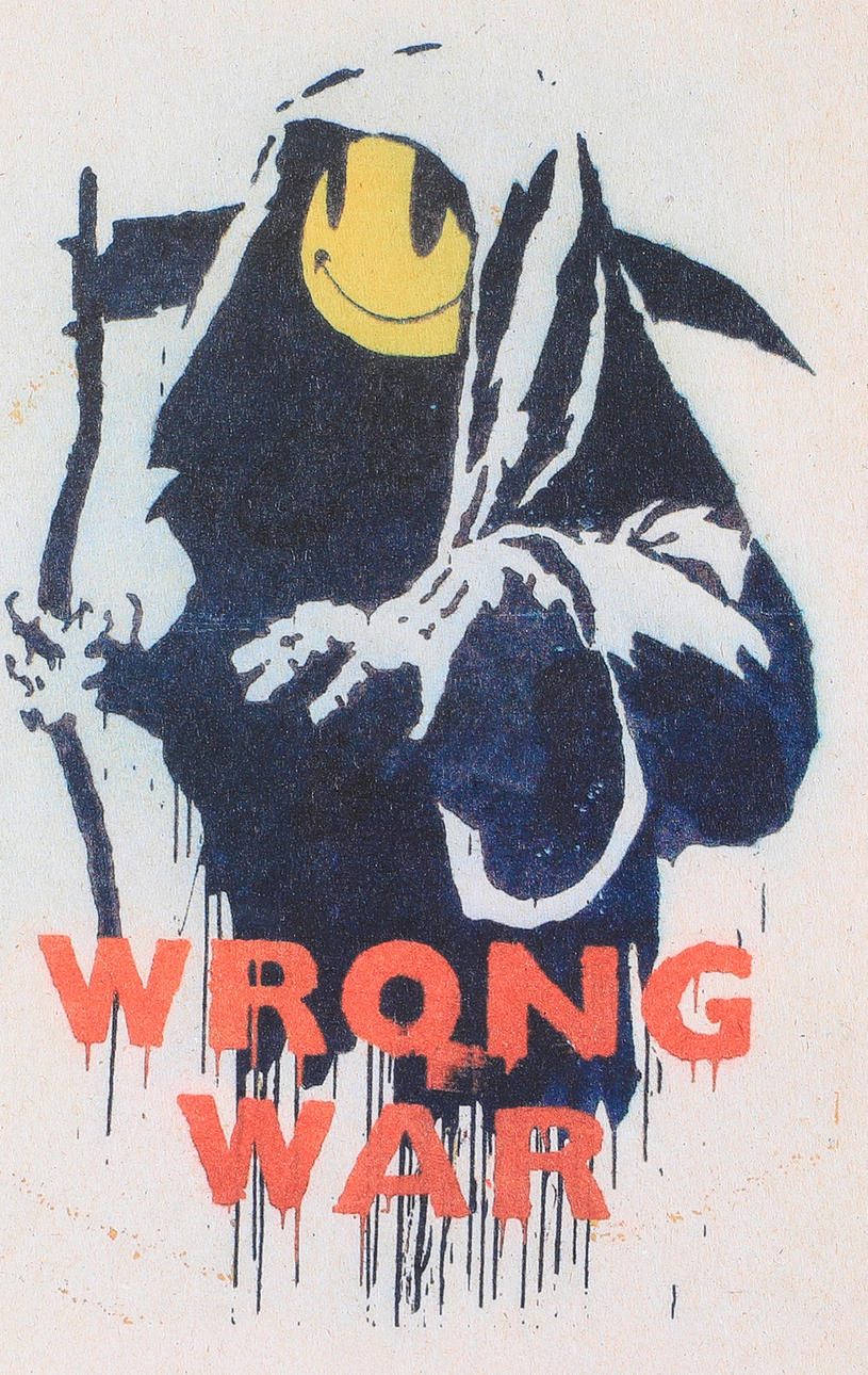 BANKSY. EFTER. "Forkert krig", rammetryk.
