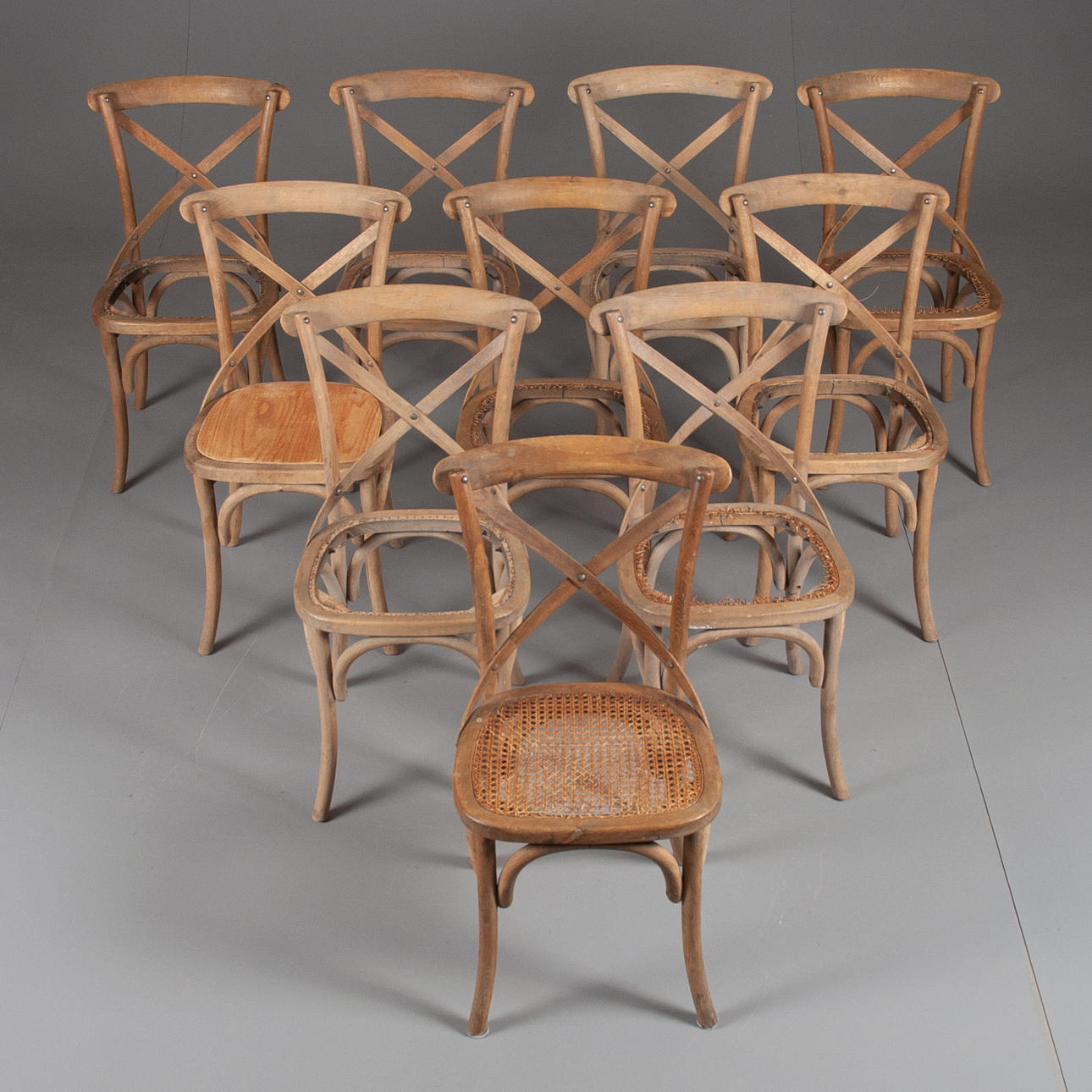 GASTON STOL. 10 st, tvättad ek.