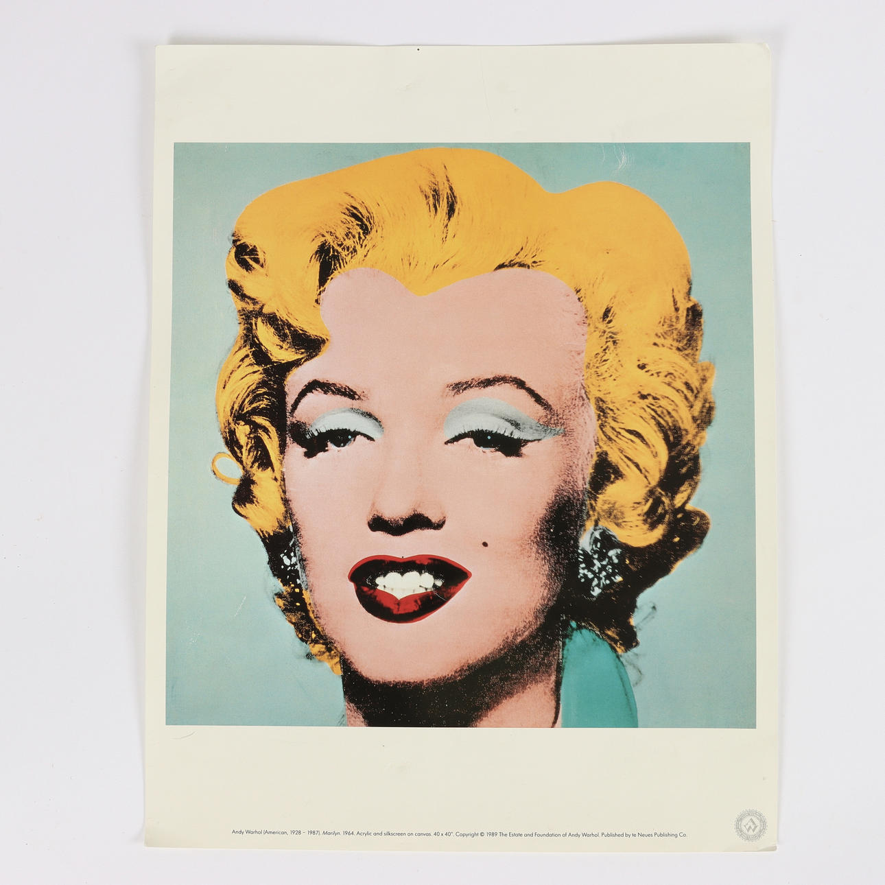 ANDY WARHOL. efter, Print, "Marilyn", 1989.