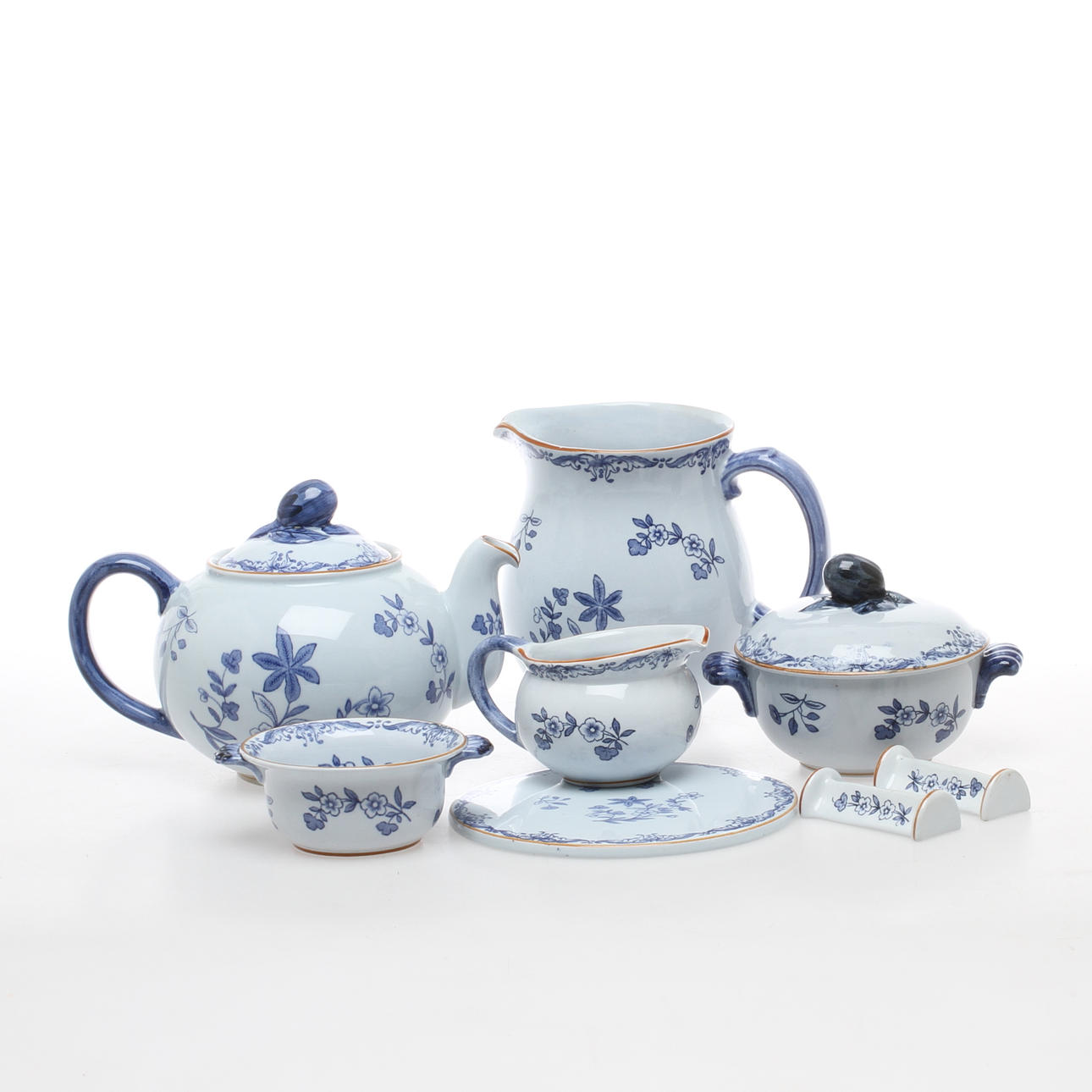 SERVISDELAR, 8 delar, porslin, Ostindia, Rörstrand.