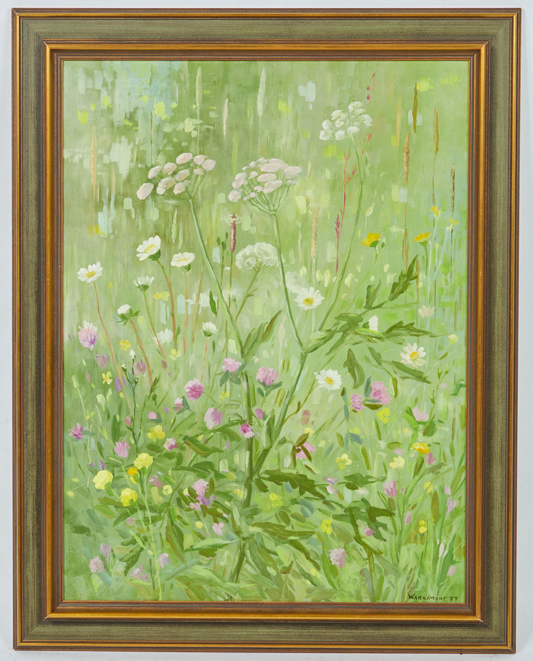 WARLIMONT. Gemälde, Blumenwiese, 1974.