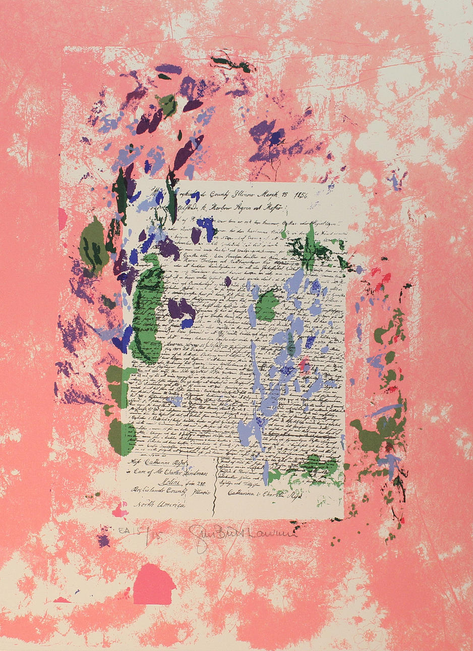 GUN-BRITT LAWURN. "Rosa". Färgserigrafi. Signerad. EA 15/15.