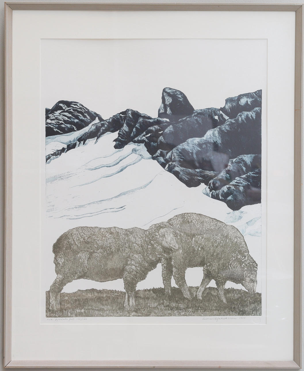 SVEN-ERIK JAKOBSSON. "At the foot of the mountain", lithograph, signed and numbered 37/160.