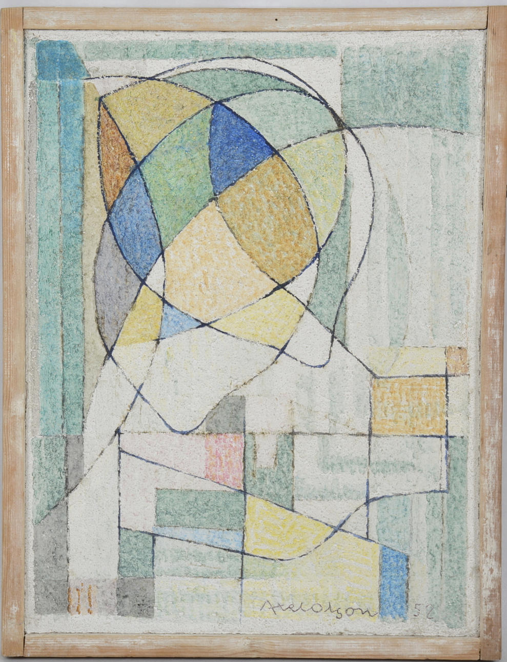 AXEL OLSON. Målning på betong.