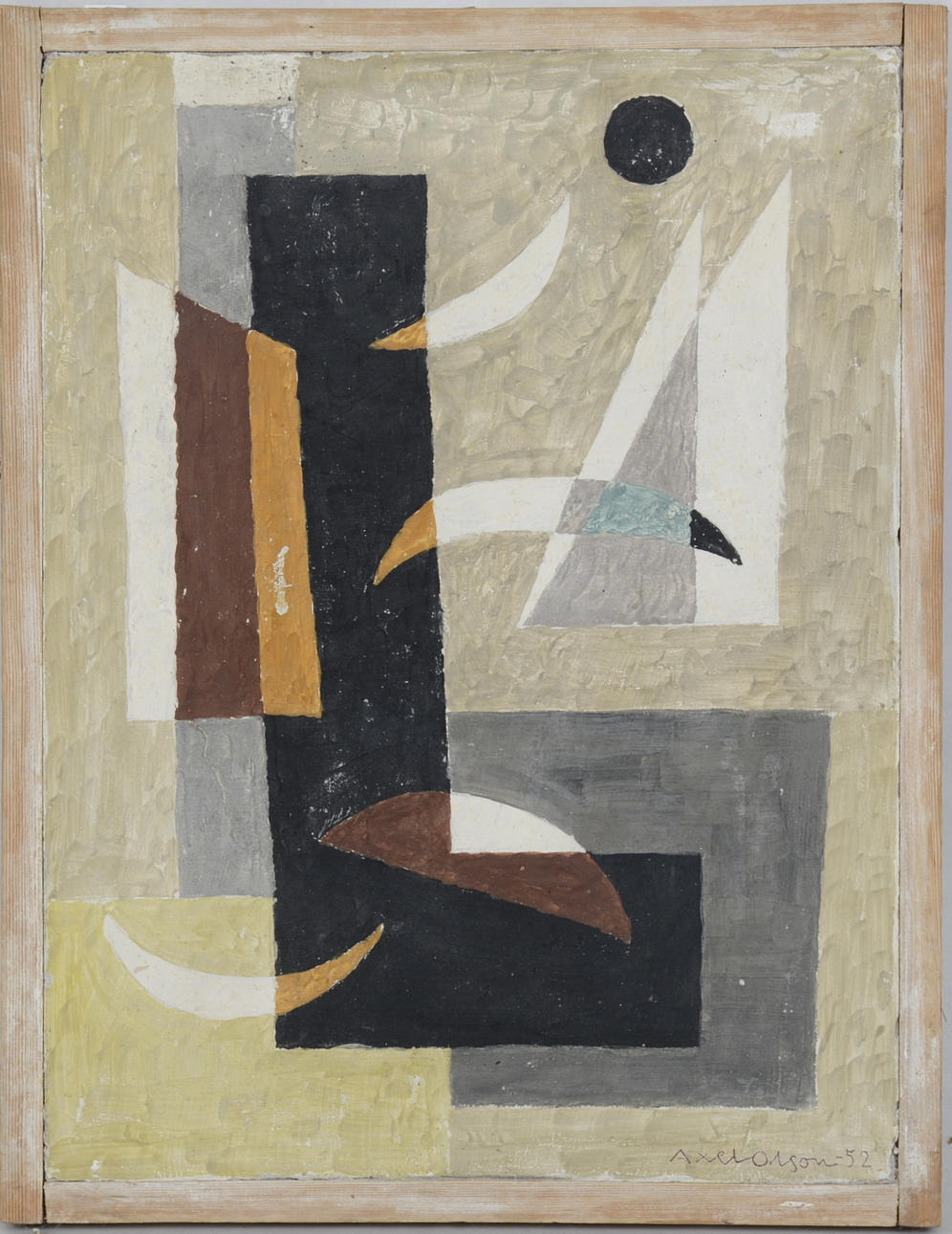 AXEL OLSON. Målning på betong.