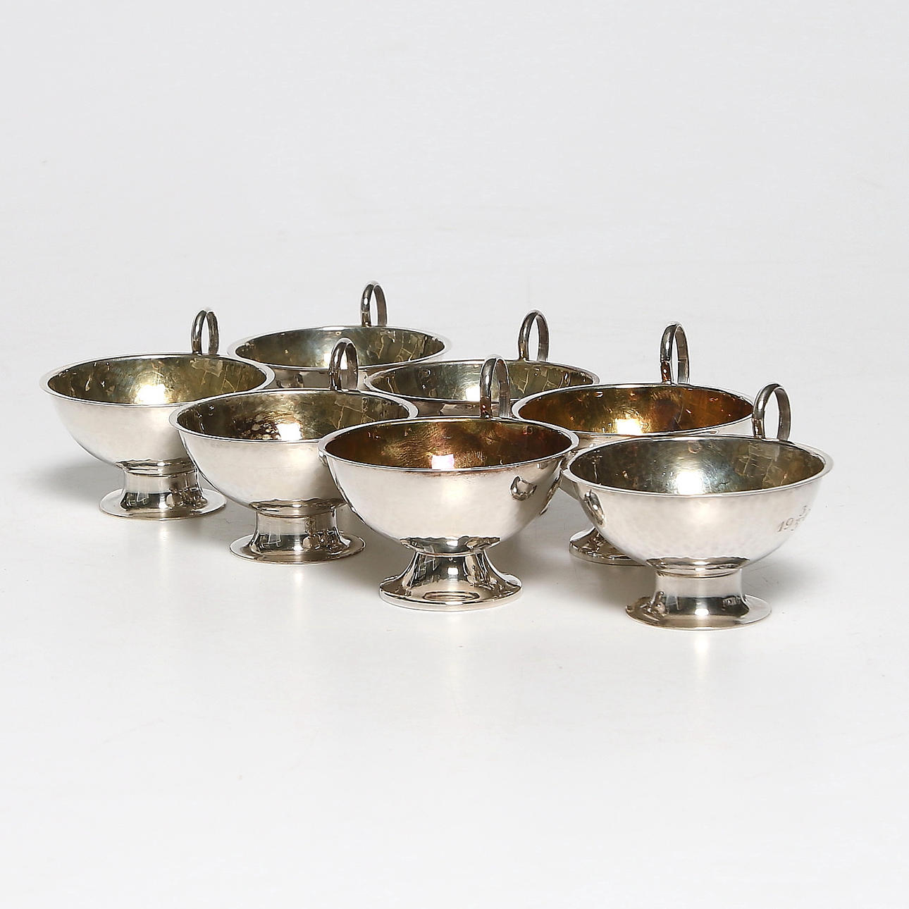 SUPKOPPAR, 7 st, silver. GAB. 1969. Vikt 254 gram.