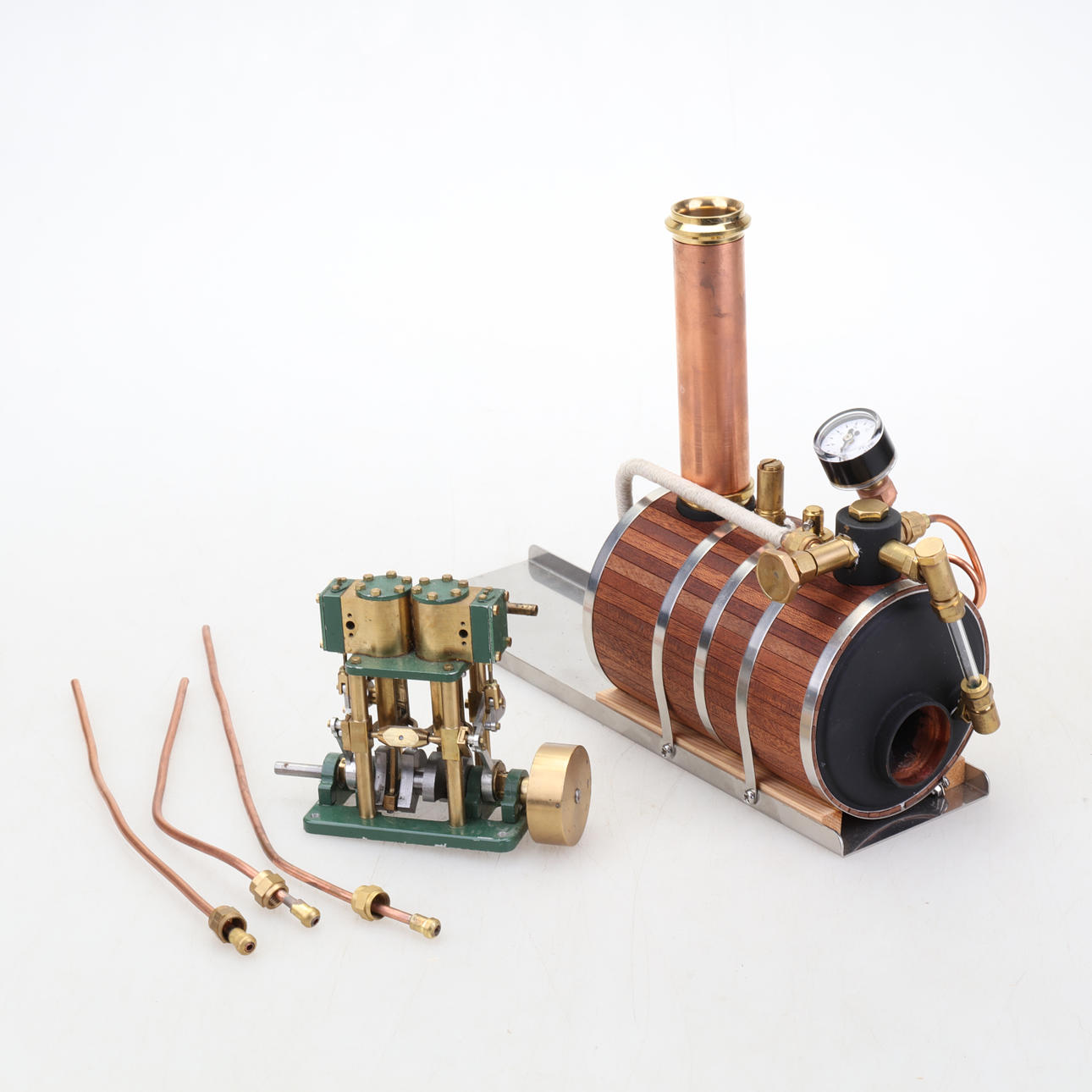 MÁQUINA DE VAPOR, maqueta, horizontal.